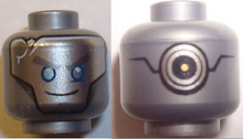 Plaatje in Gallery viewer laden, LEGO® los onderdeel Hoofd in kleur Zilver 3626cpb1809