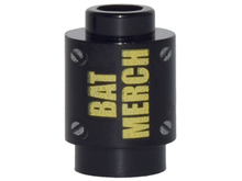 Plaatje in Gallery viewer laden, LEGO® los onderdeel Steen Rond met Motief Zwart 3062pb051