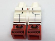 Plaatje in Gallery viewer laden, LEGO® los onderdeel Benen met Motief Wit 970c00pb0614