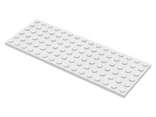 Plaatje in Gallery viewer laden, LEGO® los onderdeel Plaat Algemeen in kleur Wit 3027