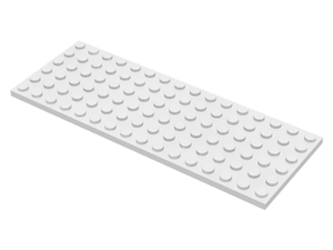LEGO® los onderdeel Plaat Algemeen in kleur Wit 3027