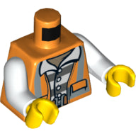 Plaatje in Gallery viewer laden, LEGO® los onderdeel Lijf met Motief Oranje 973pb2605c01