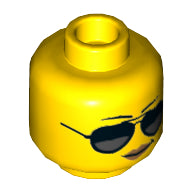 Plaatje in Gallery viewer laden, LEGO® los onderdeel Hoofd in kleur Geel 3626cpb1778