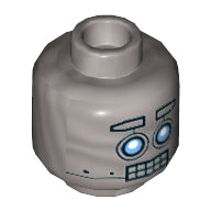 Plaatje in Gallery viewer laden, LEGO® los onderdeel Hoofd in kleur Zilver 3626pb1848