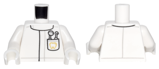 LEGO® los onderdeel Lijf met Motief Wit 973pb2583c01