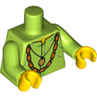 LEGO® los onderdeel Lijf met Motief Limoen 973pb1874c01