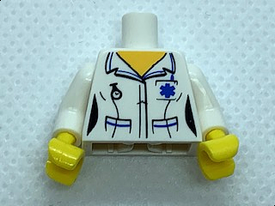 LEGO® los onderdeel Lijf met Motief Wit 973pb0667c01