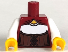 Plaatje in Gallery viewer laden, LEGO® los onderdeel Lijf met Motief Donkerrood 973pb1306c01