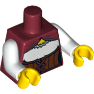 Plaatje in Gallery viewer laden, LEGO® los onderdeel Lijf met Motief Donkerrood 973pb1306c01