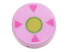 LEGO® onderdeel Tegel Rond met Motief Fel Roze 98138pb060