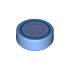 LEGO® Tegel Rond met Motief Medium Blauw 98138pb062