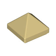 LEGO® los onderdeel Dakpan Algemeen in kleur Geelbruin 22388