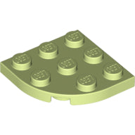 LEGO® los onderdeel Plaat Rond Geelachtig Groen 30357