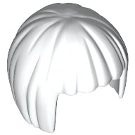 LEGO® los onderdeel Haar in kleur Wit 62711