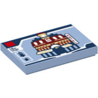 Plaatje in Gallery viewer laden, LEGO® Tegel met Motief Helder Lichtblauw 26603pb001