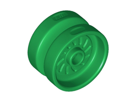 LEGO® los onderdeel Wiel in kleur Groen 18976