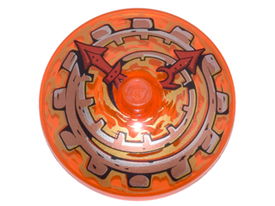 LEGO® Schaal met Motief Doorzichtig Neon Oranje 3960pb038