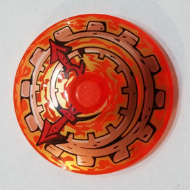 LEGO® Schaal met Motief Doorzichtig Neon Oranje 3960pb038