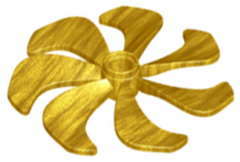 Plaatje in Gallery viewer laden, LEGO® los onderdeel Propellor in kleur Parel Goud 87751