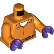 Plaatje in Gallery viewer laden, LEGO® los onderdeel Lijf met Motief Oranje 973pb2654c01