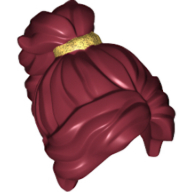 Plaatje in Gallery viewer laden, LEGO® los onderdeel Haar in kleur Donkerrood 28432pb02