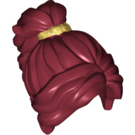 Plaatje in Gallery viewer laden, LEGO® los onderdeel Haar in kleur Donkerrood 28432pb02