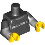 Plaatje in Gallery viewer laden, LEGO® los onderdeel Lijf met Motief Zwart 973pb1783c01