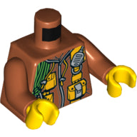 LEGO® onderdeel Lijf met Motief Donker Oranje 973pb2756c01