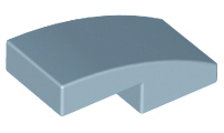 Plaatje in Gallery viewer laden, LEGO® los onderdeel Dakpan Gebogen in kleur Zandblauw 11477