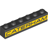 Plaatje in Gallery viewer laden, LEGO® los onderdeel Steen met Motief Zwart 3009pb201