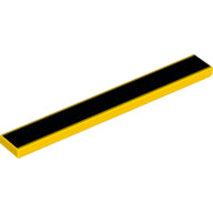 Plaatje in Gallery viewer laden, LEGO® los onderdeel Tegel met Motief in kleur Geel 4162pb156