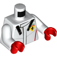 Plaatje in Gallery viewer laden, LEGO® los onderdeel Lijf met Motief Wit 973pb2904c01