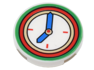 LEGO® los onderdeel Tegel Rond met Motief Wit 14769pb155
