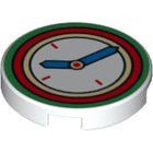 LEGO® los onderdeel Tegel Rond met Motief Wit 14769pb155