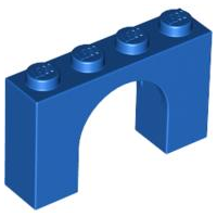 LEGO® los onderdeel Steen Boog in kleur Blauw 6182