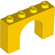 LEGO® los onderdeel Steen Boog in kleur Geel 6182