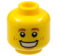 Plaatje in Gallery viewer laden, LEGO® los onderdeel Hoofd in kleur Geel 3626pb1815