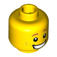 Plaatje in Gallery viewer laden, LEGO® los onderdeel Hoofd in kleur Geel 3626pb1815