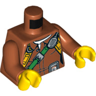 Plaatje in Gallery viewer laden, LEGO® onderdeel Lijf met Motief Donker Oranje 973pb2757c01
