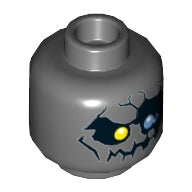 Plaatje in Gallery viewer laden, LEGO® onderdeel Hoofd Donker Blauwachtig Grijs 3626pb1898