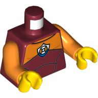 LEGO® los onderdeel Lijf met Motief Donkerrood 973pb2776c01