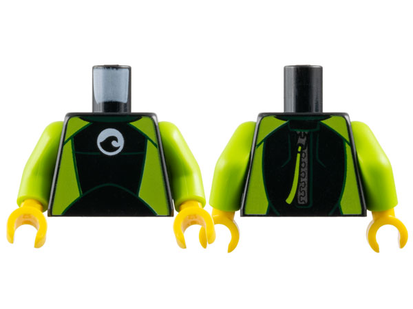 LEGO® los onderdeel Lijf met Motief Zwart 973pb2739c01