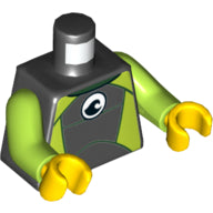 Plaatje in Gallery viewer laden, LEGO® los onderdeel Lijf met Motief Zwart 973pb2739c01