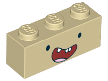 LEGO® los onderdeel Steen met Motief Geelbruin 3622pb068
