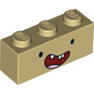LEGO® los onderdeel Steen met Motief Geelbruin 3622pb068