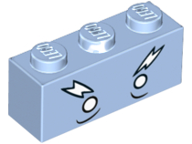 Plaatje in Gallery viewer laden, LEGO® onderdeel Steen met Motief Helder Lichtblauw 3622pb071