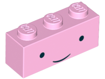 Plaatje in Gallery viewer laden, LEGO® los onderdeel Steen met Motief Fel Roze 3622pb069