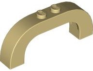 LEGO® los onderdeel Steen Boog in kleur Geelbruin 6183
