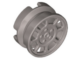 LEGO® los onderdeel Wiel in kleur Zilver 93593