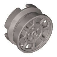 LEGO® los onderdeel Wiel in kleur Zilver 93593
